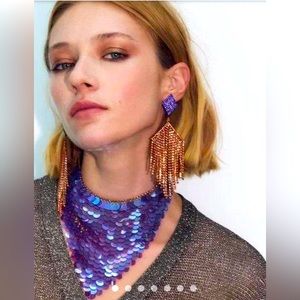 ZARA STATEMENT SEQUIN CHOKER